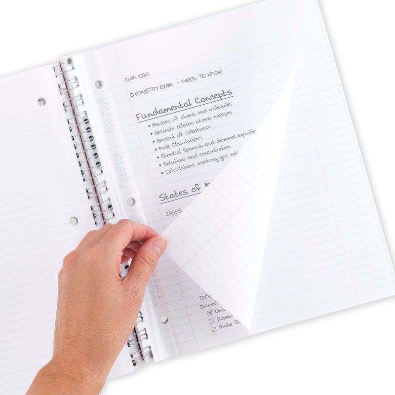 Five Star Loose Leaf Paper, College Ruled Insertable Notebook & Binder Filler Paper, 8-1/2" x 11", Reinforced T-Tabs, 75 Sheets (1037114) - Image 2